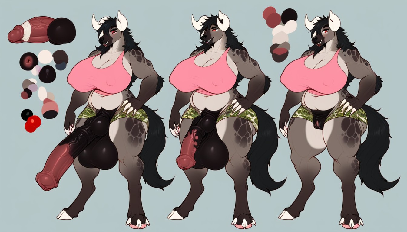 Thick Thighs, Thick, Casual Furry AI Porn