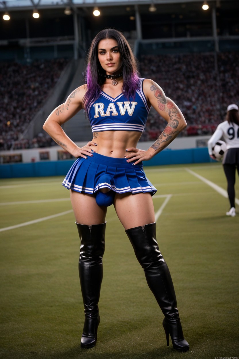 Cheerleader, Upset, Tattoo Shemale AI Porn