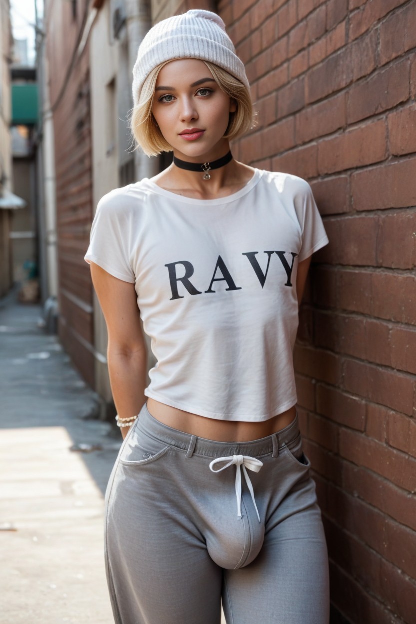 Body, Choker, City Alley AI Porn