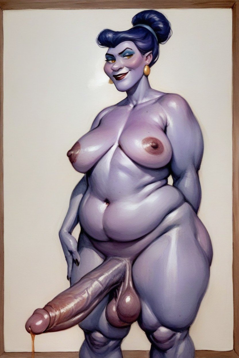 Disney Ursula Futanari Purple Skin Bbw Naked Huge Cock, Nsfw Shemale AI Porn