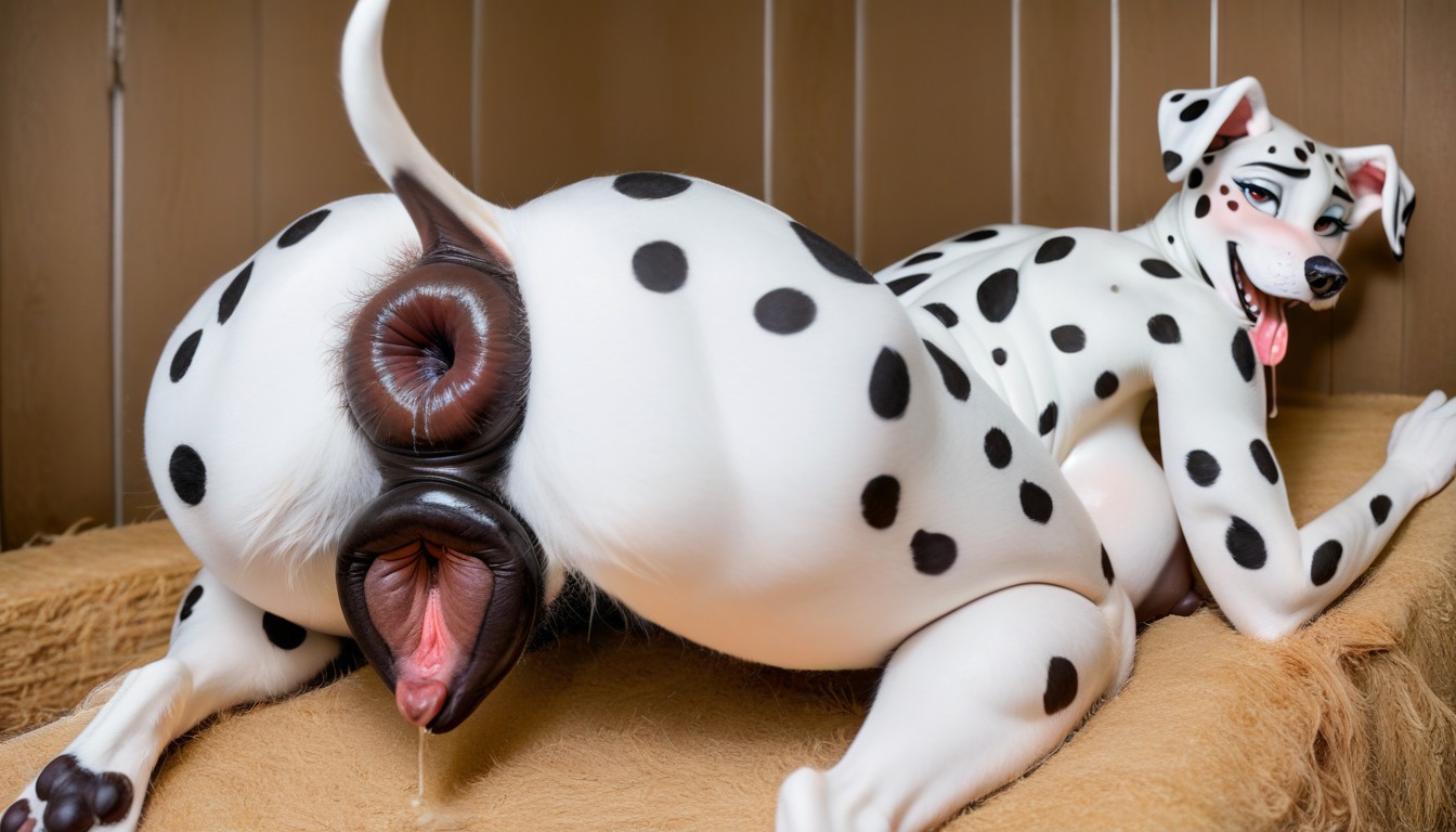 Penetration, Massive Plump Canine Pussy, Insane Fur Detail Furry AI Porn