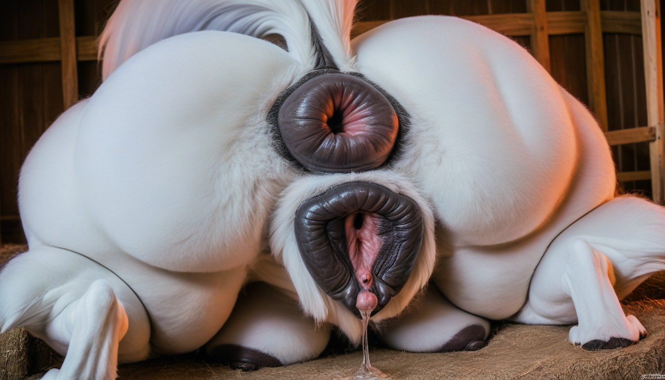 Long Loona Style Hair, Tail Anus, Rim Lighting Furry AI Porn