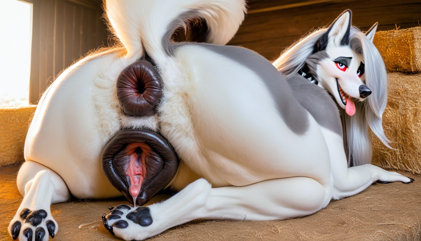Dildo, Loona Furry, Enlarged Genitals Furry AI Porn
