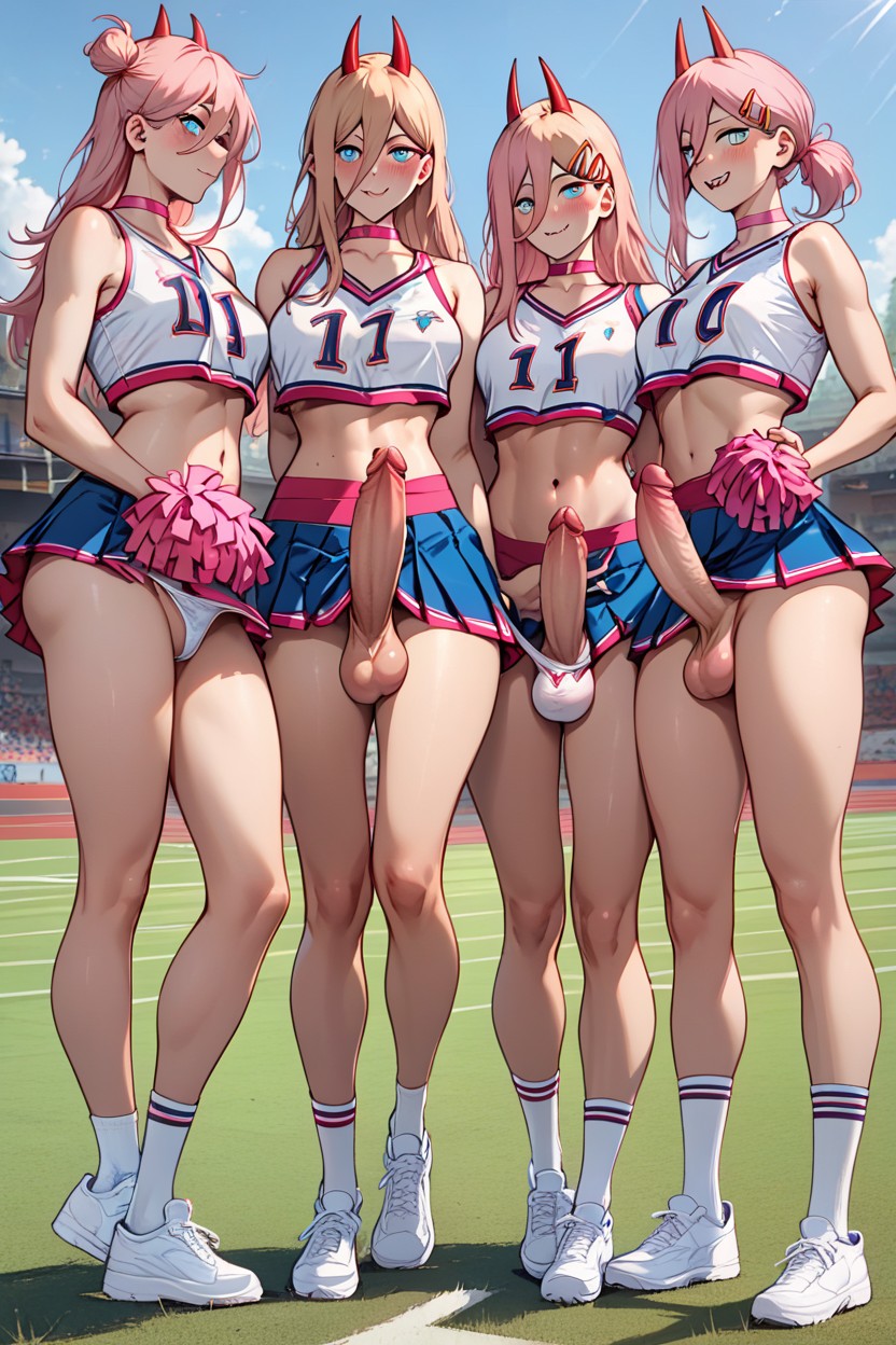 Thick Thighs, Skinny, Aroused Shemale AI Porn