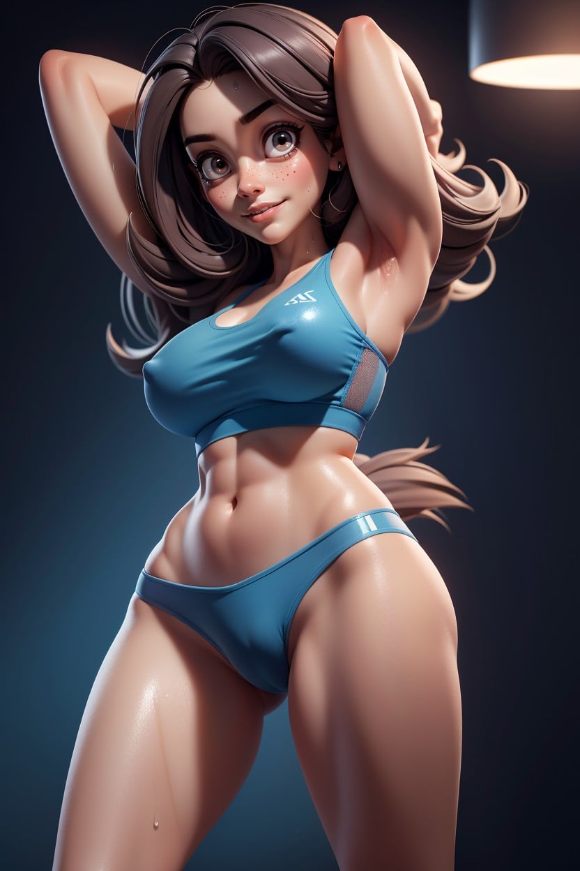 Small Breast, Camel Toe, Smiling Hentai AI Porn