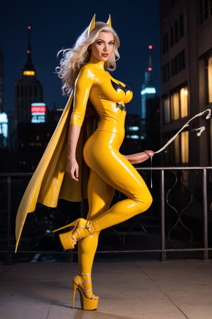 Batgirl, Batgirl, Puckered Lips Shemale AI Porn
