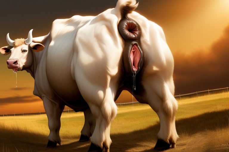 Detailed Face, Larger Female, Enlarged Genitals Furry AI Porn