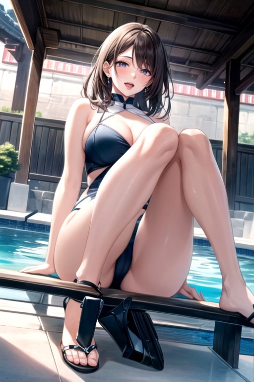 Best Quality, Masterpiece, By The Pool Side Hentai AI Porn