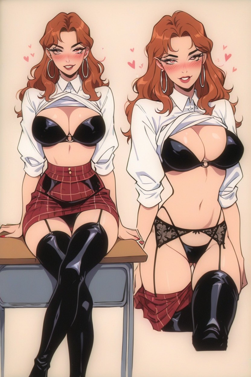 Excited Horny Face, Rounded Breast, High Heels Hentai AI Porn