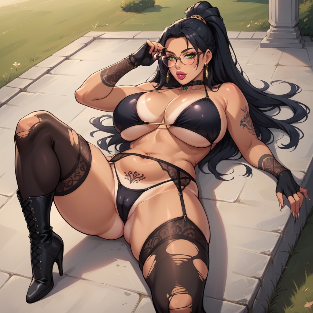 Black Hair, Sfw, Laying Hentai AI Porn
