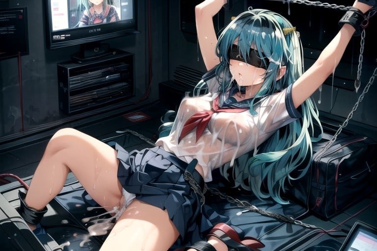 Extreme Cum In Pussy, Dark Blue Student Bag, Bound Thigh Hentai AI Porn