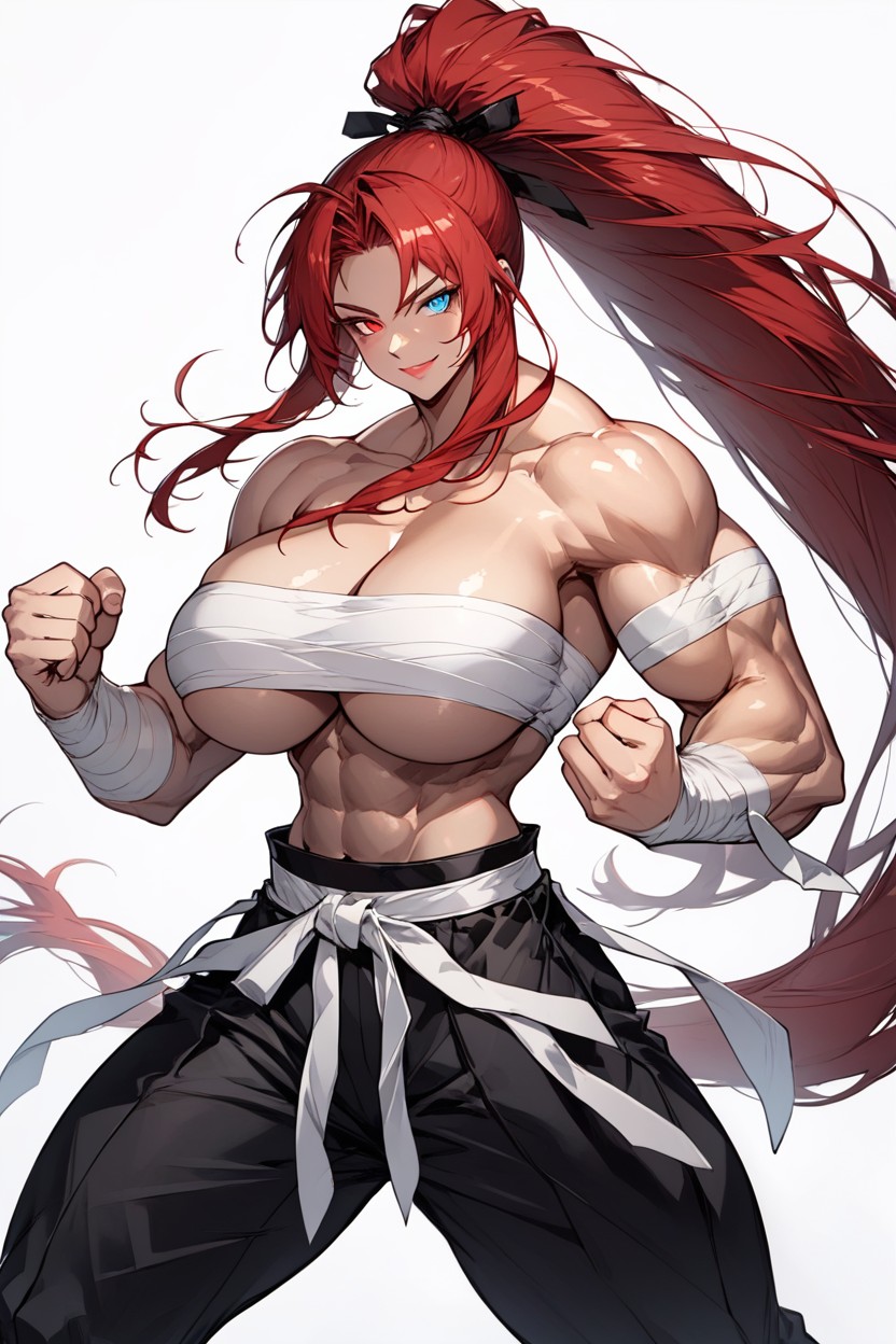 Extremly Tall, Simple Background, Smiling AI Porn