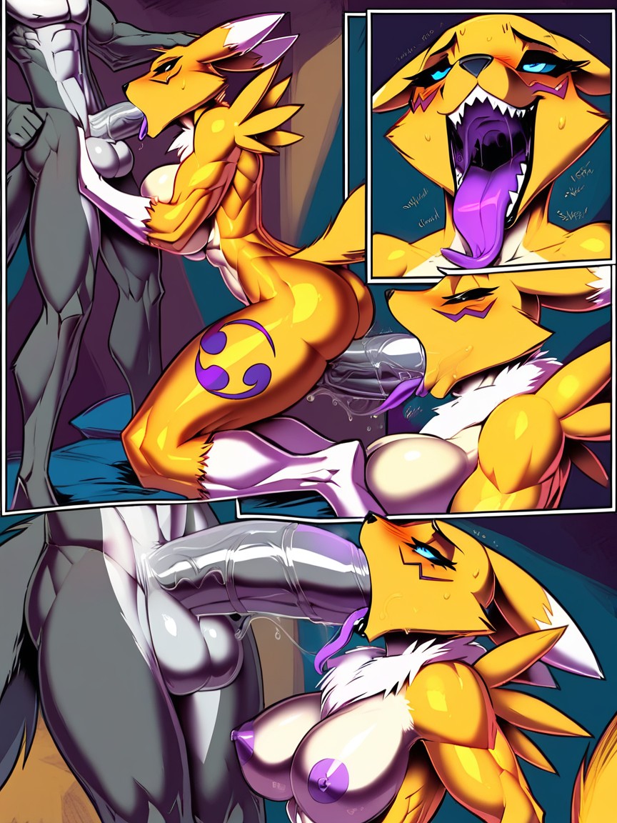 Hulking Female, Large, Girthy Cock Furry AI Porn