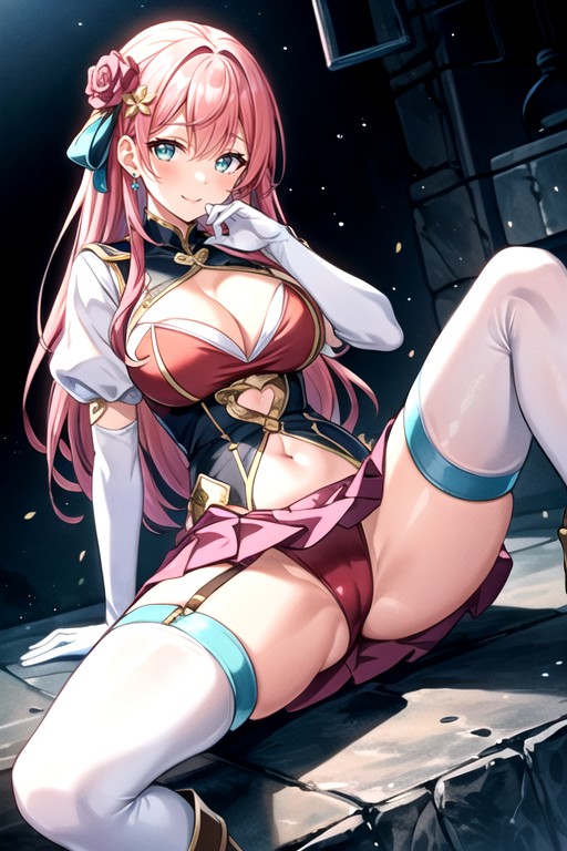 Aqua Eyes, Touching Face, Smile Hentai AI Porn