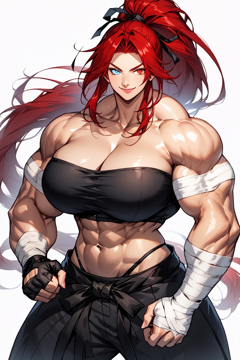 Completly White Background, Clenched Fists, Proud Face AI Porn