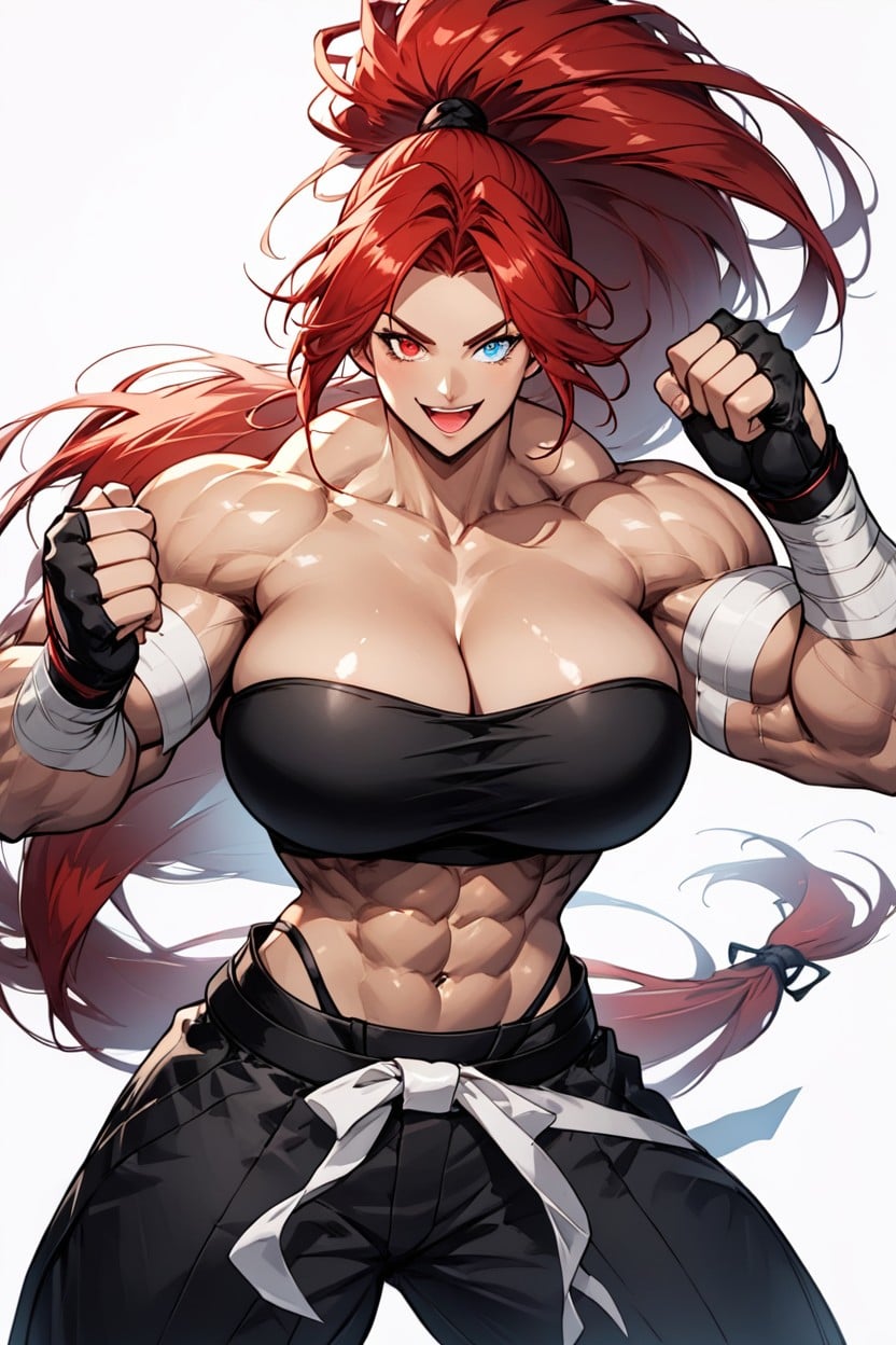 Rounded Ass, Fighting Pose, Visible Forehead AI Porn