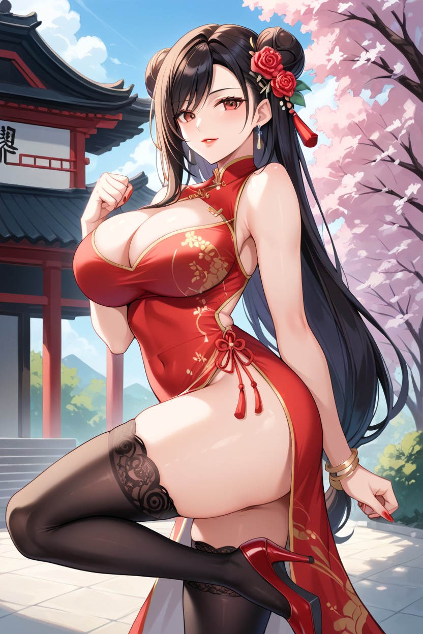 Red Lips, Sfw, Sakura Garden Hentai AI Porn