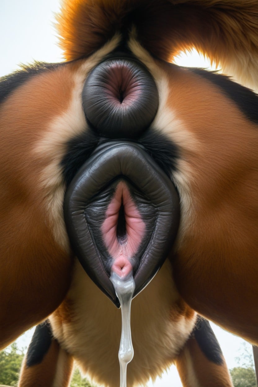 Long Pointy Ears, Presenting Pussy, Pussy Gape Furry AI Porn