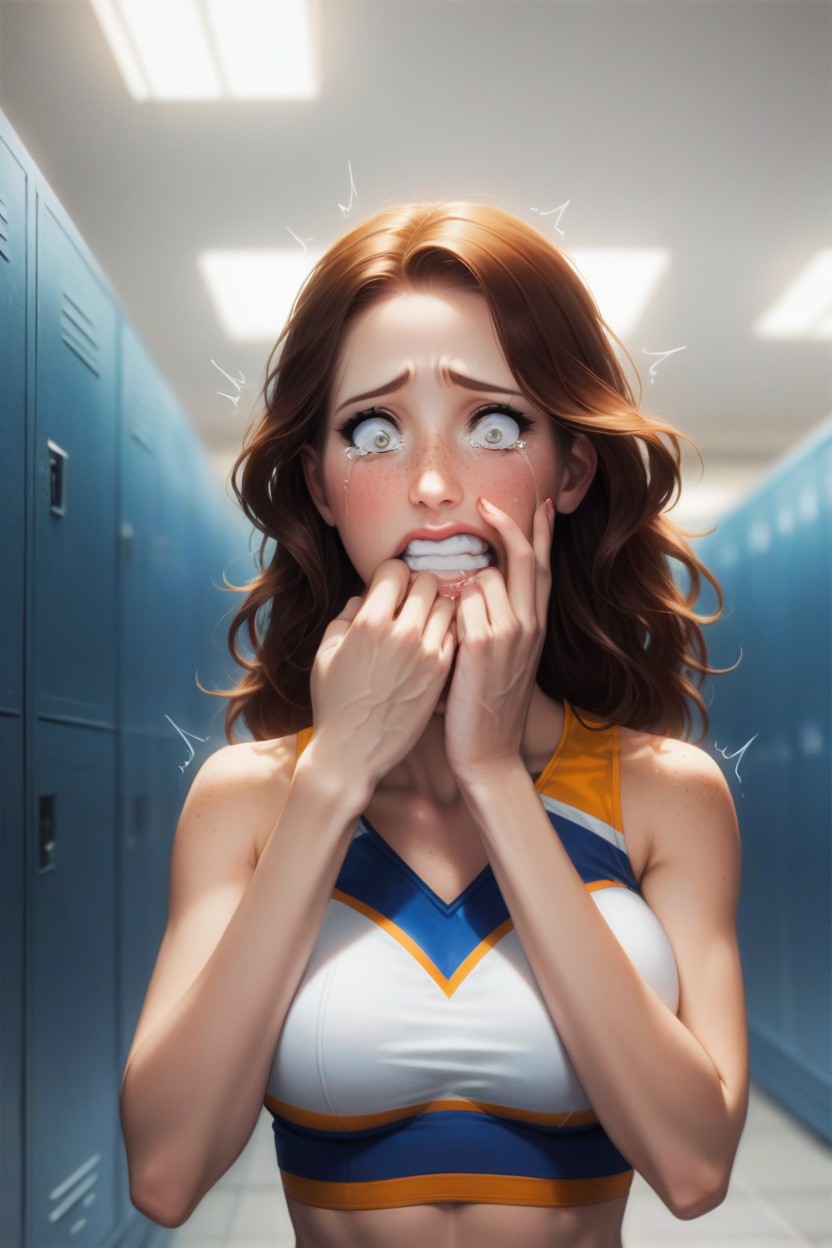 Standing, Body, Screaming With Saliva AI Porn