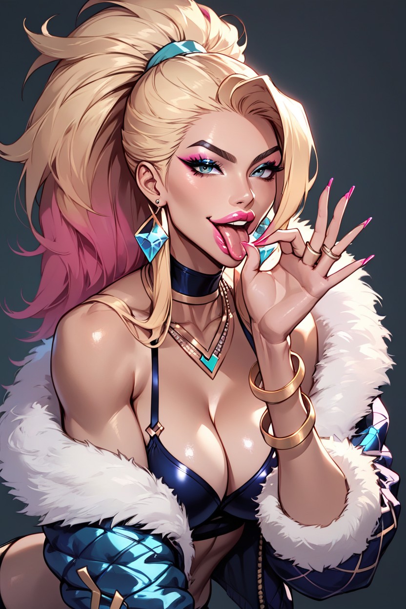 Blowjob Gesture, Bimbo, 20s Shemale AI Porn