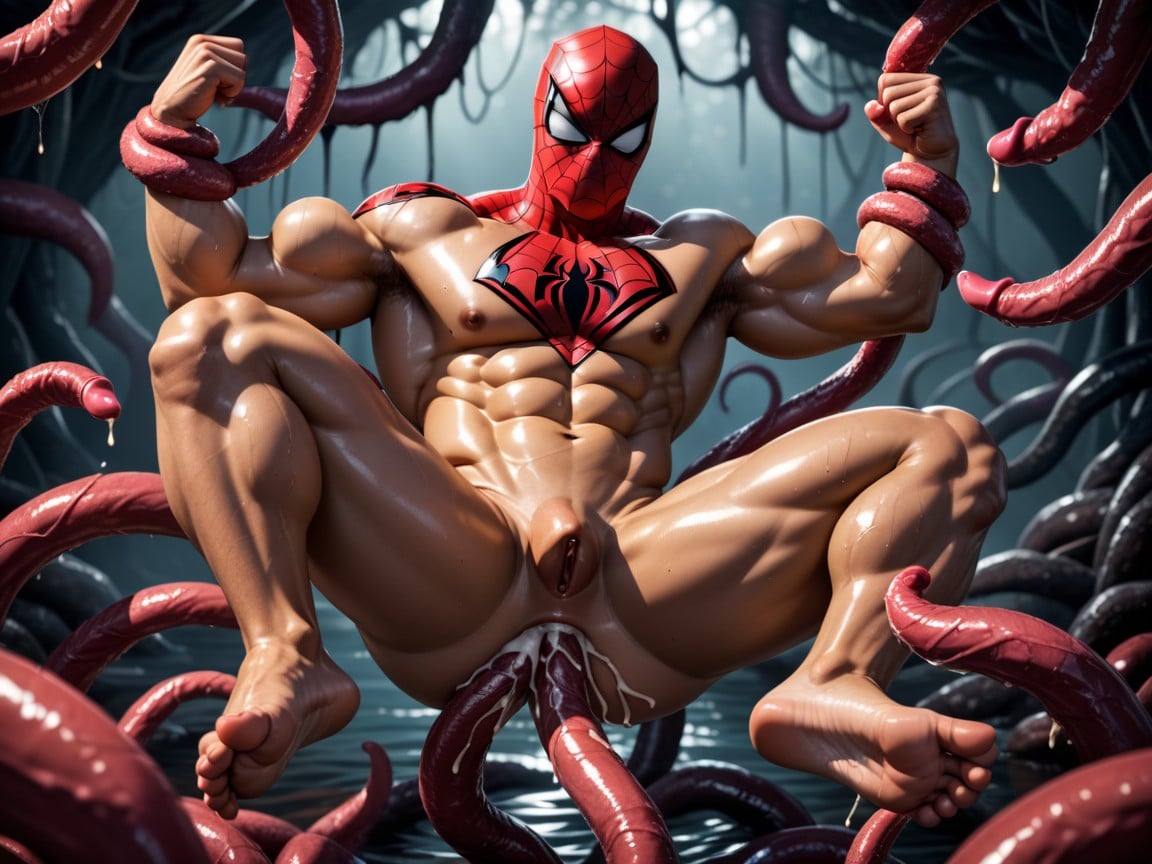 Ftm, Spidermanfrom The Video Game Marvel's Spiderman, Topless AI Gay Porn