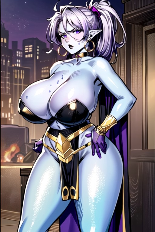 Bursting Breasts Wasp Waist, Skinny, Spherical Boobs AI Porn