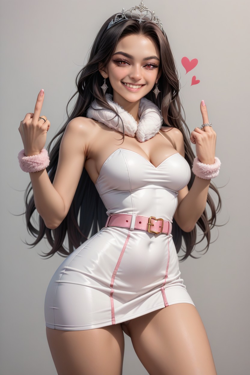 Diamond Ring, Short Breasts, White Fishnets Porno IA