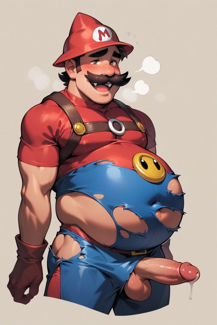 Nsfw, Wario, Inflated Belly Asian AI Porn