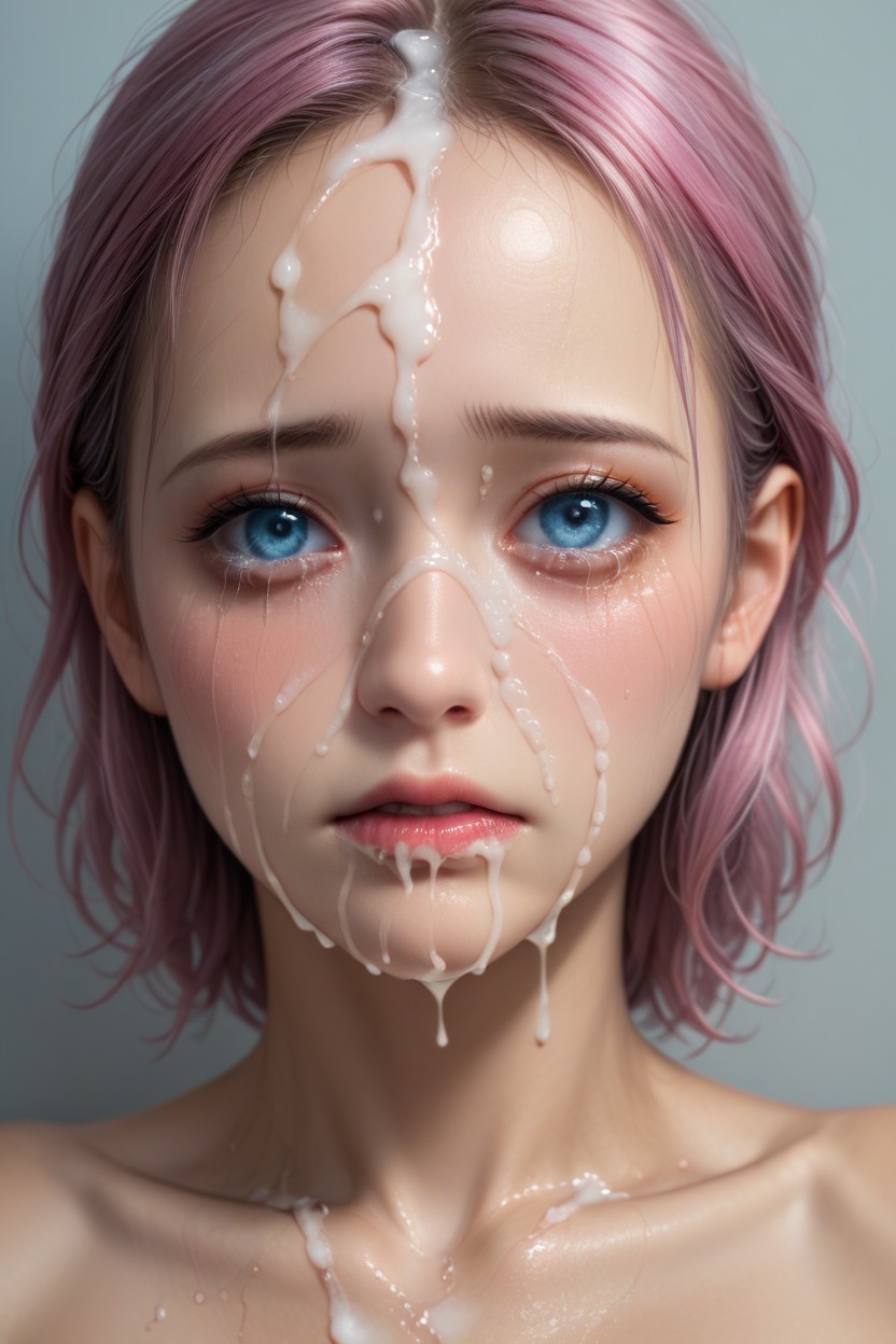 Close Up, Extremely Detailed Face, Pussy Face Shemale AI Porn