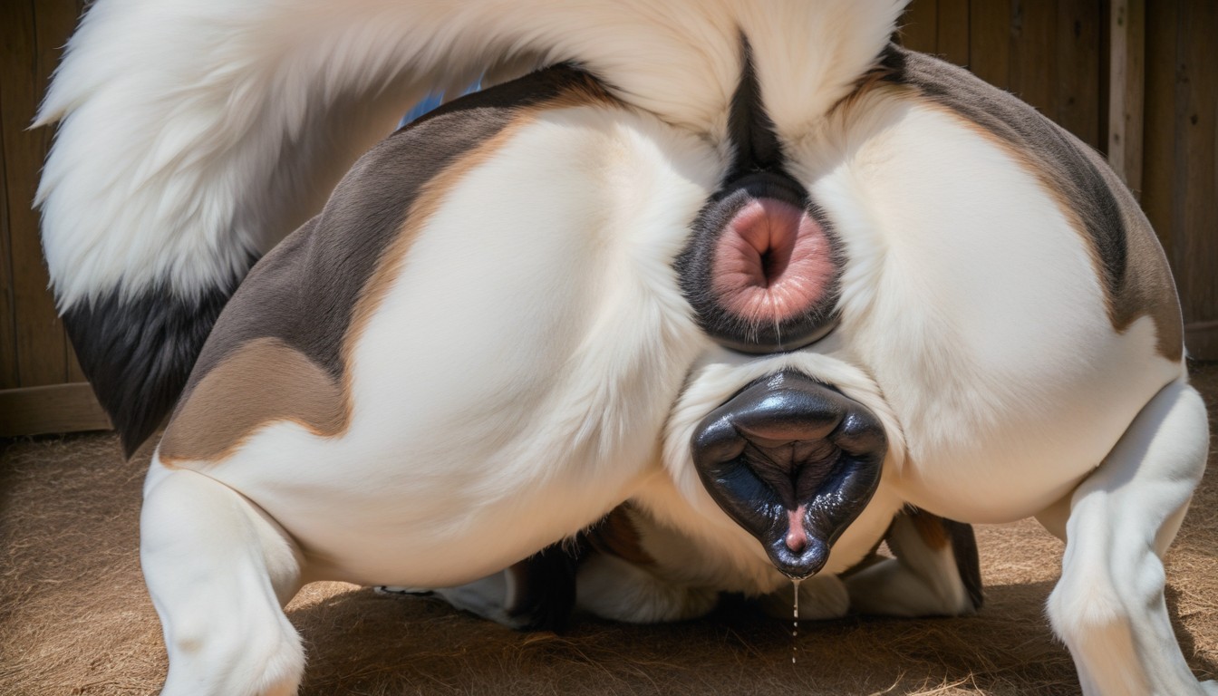 On-all-fours, Enlarged Canine Pussy, Looking At Viewer Furry AI Porn