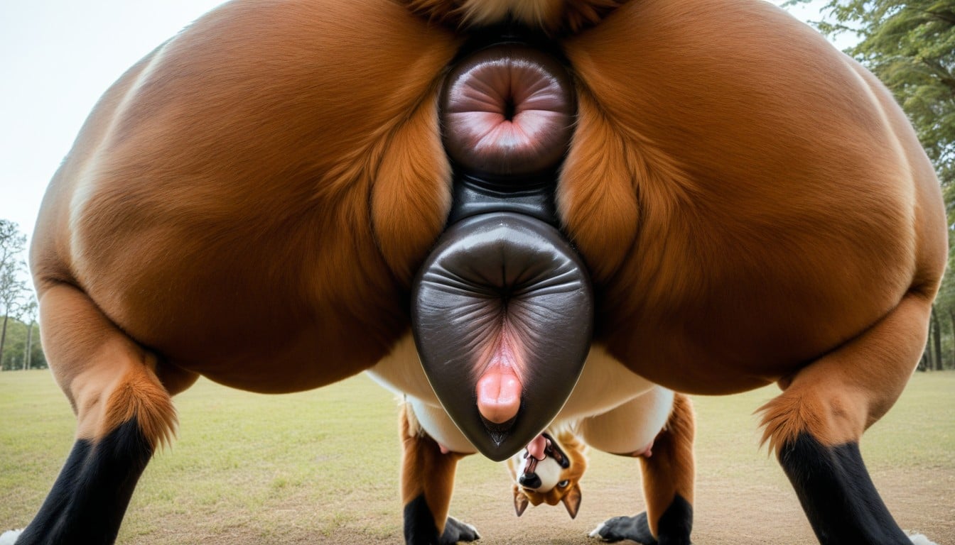 Massive Canine Pussy, Skinny Dalmatian Anthro Furry, Realistic Furry AI Porn