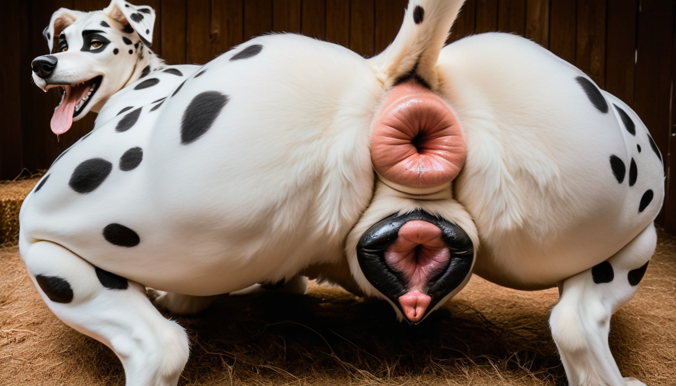Enlarged Canine Pussy, Wet Genitals, Detailed Fur Furry AI Porn