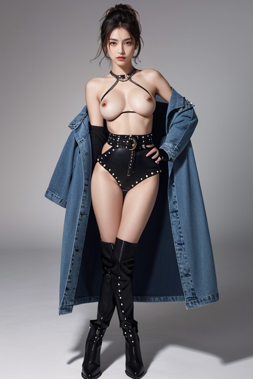 Nude, Long Sleeves, Skiny Asian AI Porn