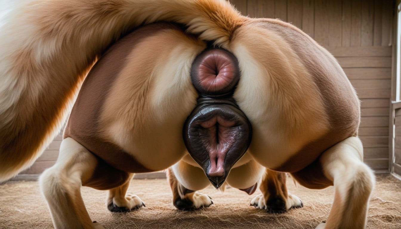 Close Up Canine Pussy, Extremely Large Ass, Massive Canine Pussy Furry AI Porn