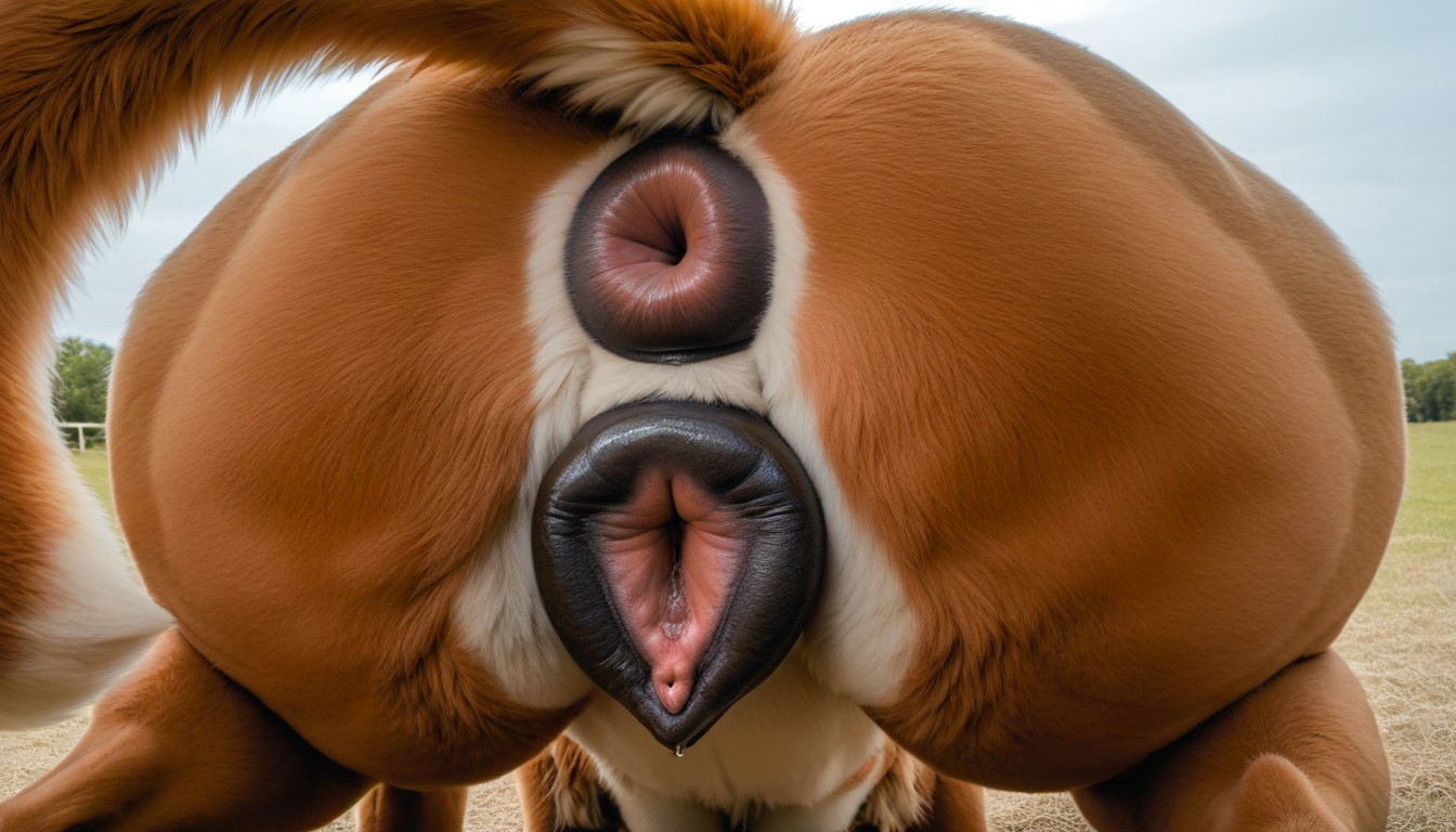 Extremely Large Ass, Wide Canine Pussy, Enlarged Canine Pussy Furry AI Porn