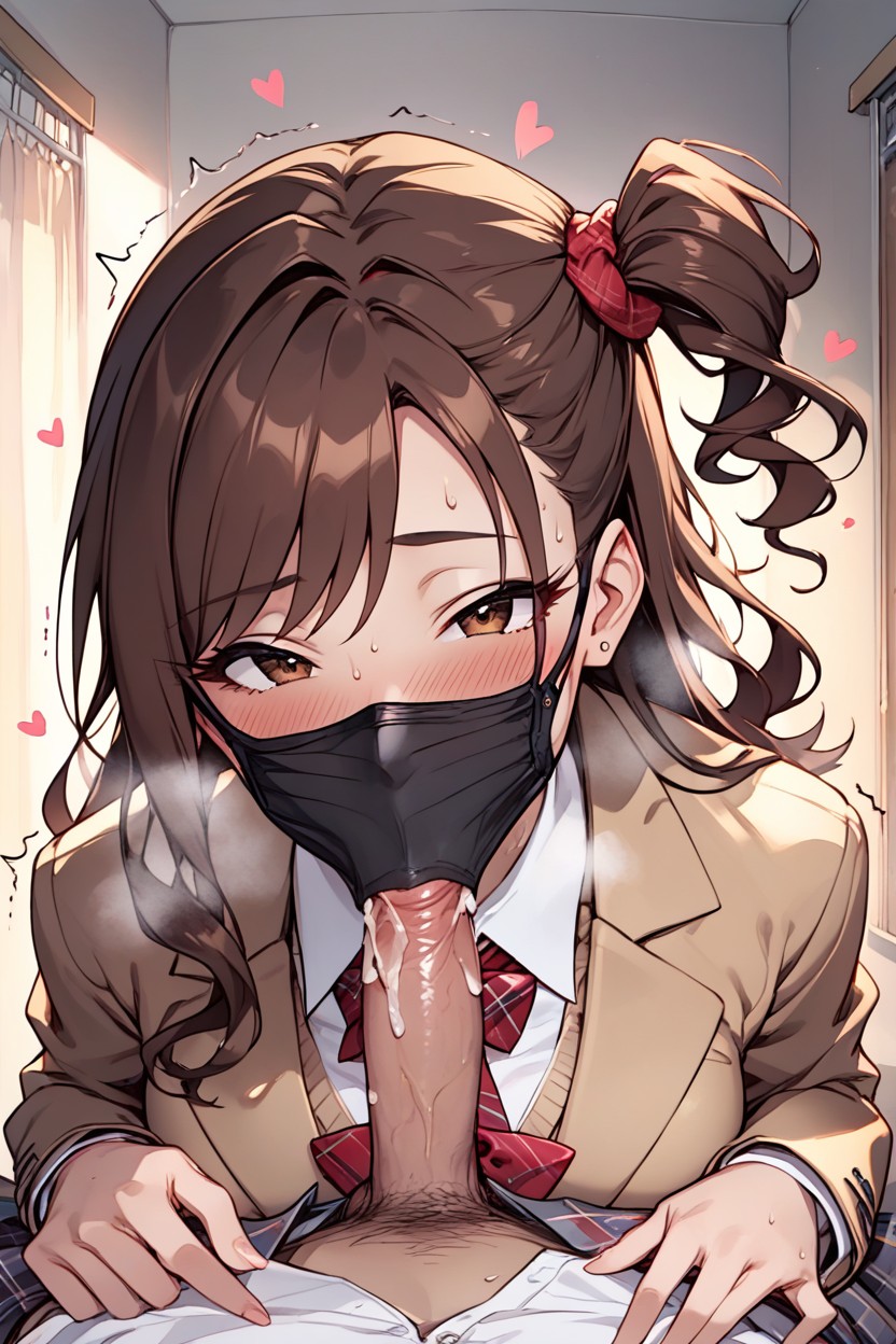 Red Skirt, One Side Up, Open Clothes Hentai AI Porn