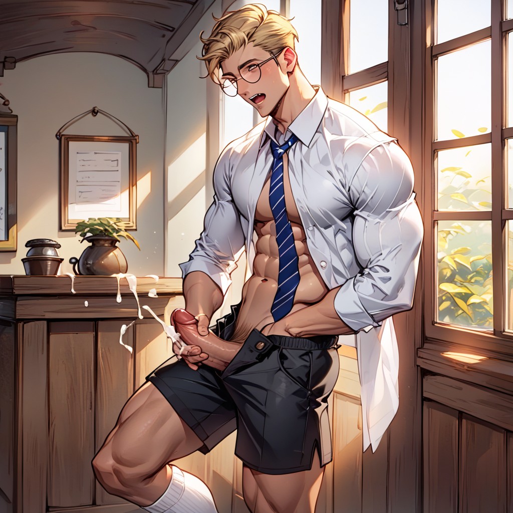 Tanned Skin, Open Clothes, One Person AI Gay Porn