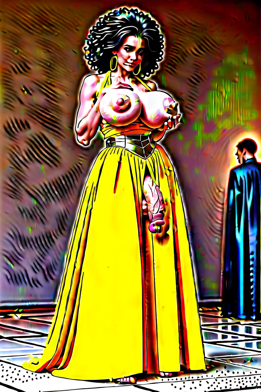 Sweaty Skin, Jewelry, African Shemale AI Porn