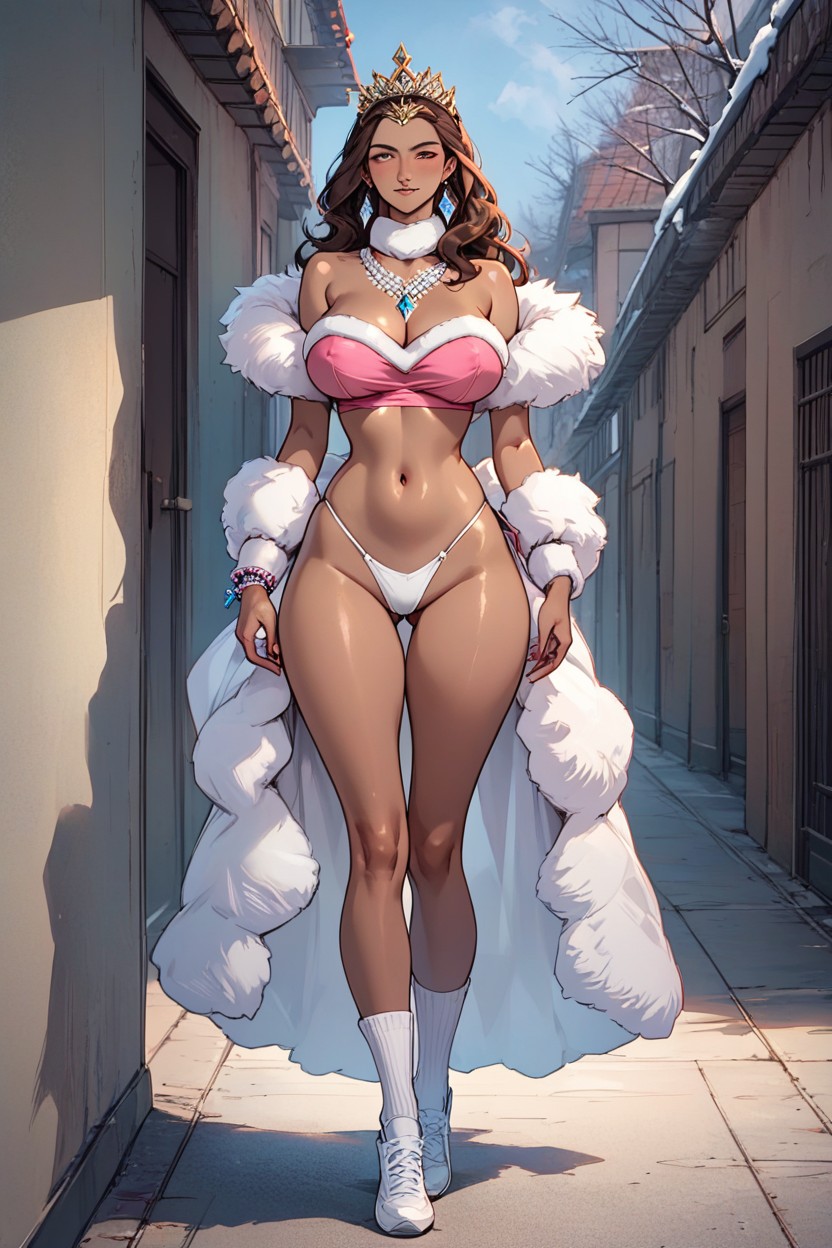 Diamond Necklace, Winter, Areola Slip AI Porn