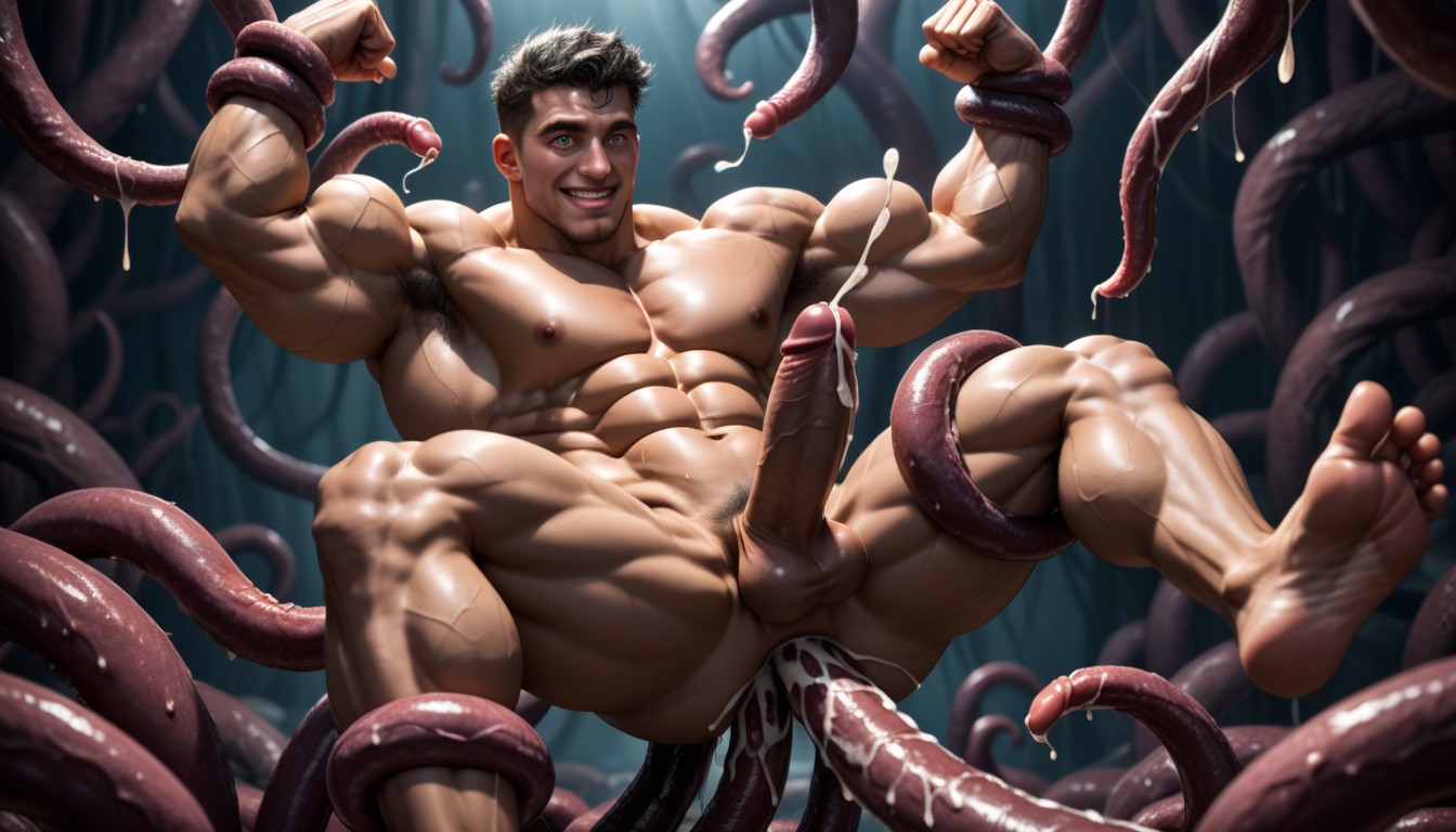 Muscular, Muscular, Rolled Eyes AI Gay Porn