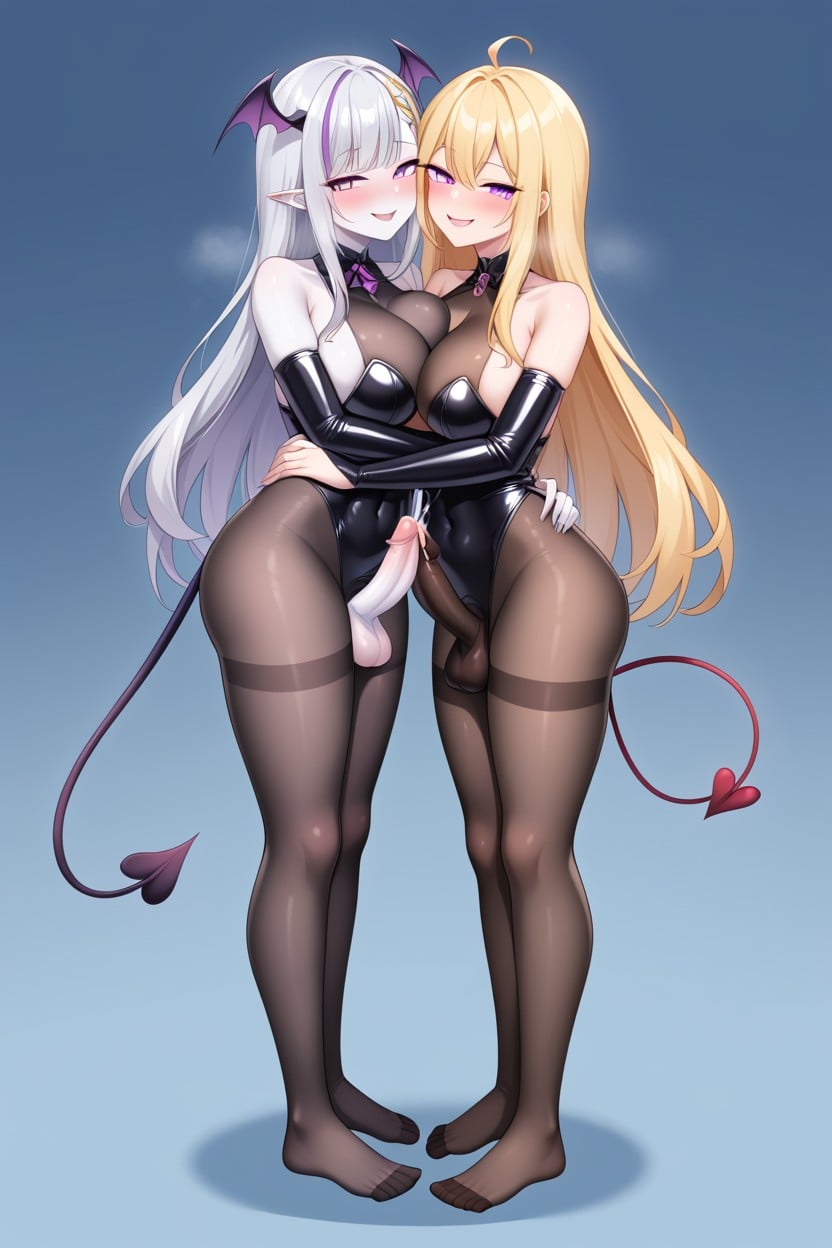 Smug Expression, White Skin, High Quality Shemale AI Porn