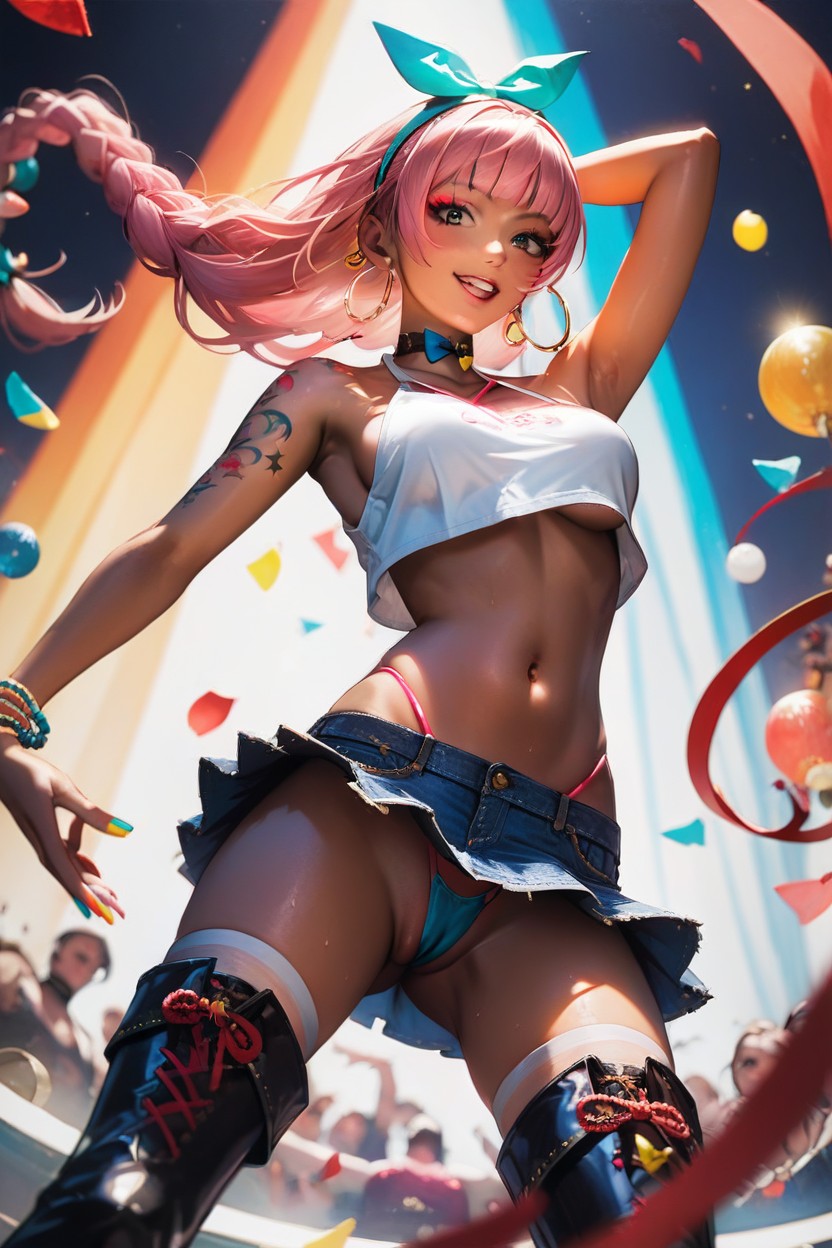 Detailed, Hoop Earrings, G-string Porno IA