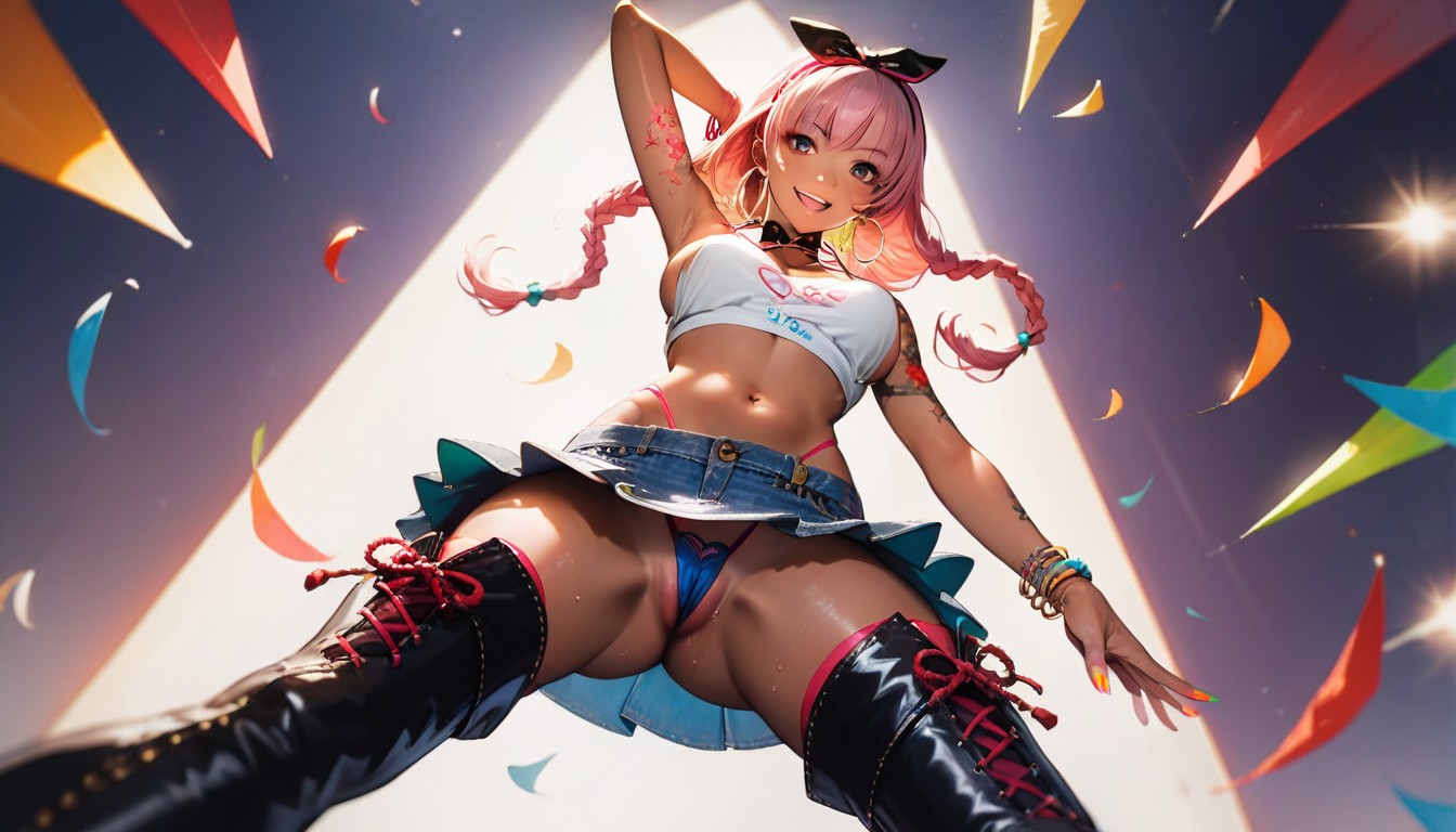 Tan, Clothed, Sideboob AI Porn