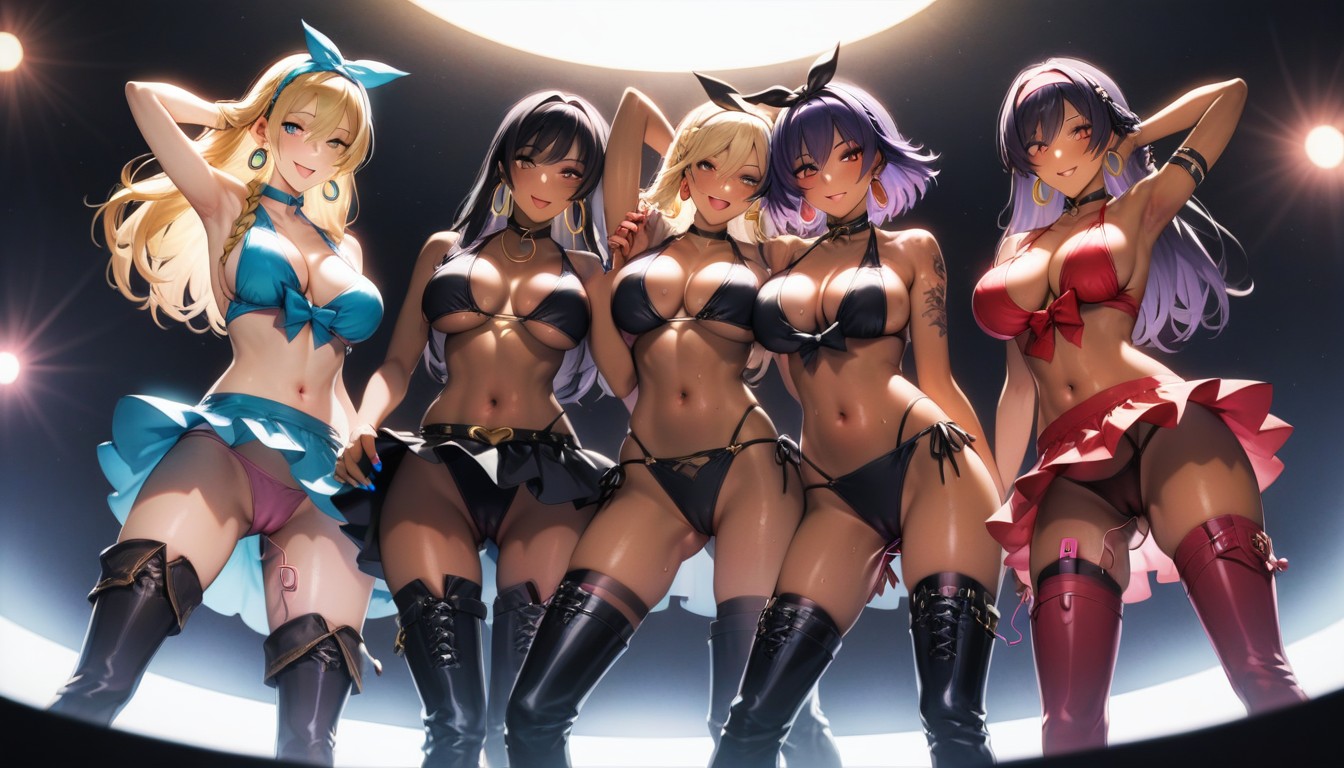 Vibrator, Thigh Boots, Dark Eyeliner AI Porn
