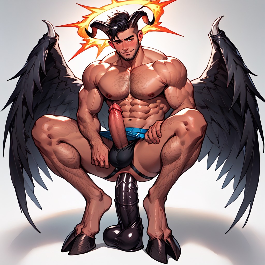 Full Body, Bottom Up (upskirt), Gigantic AI Gay Porn