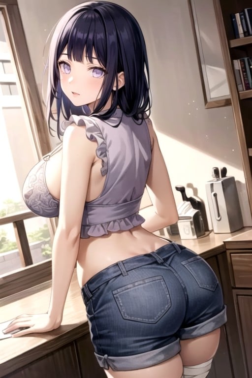 Hinata Hyuga From Naruto, Big Ass, Sexy Lingerie 게이 AI 포르노
