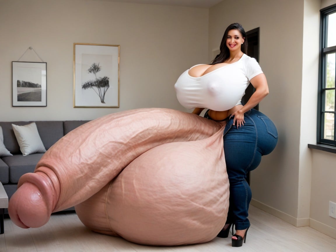 Curvy, Bimbo Lips, Huge Lips Shemale AI Porn