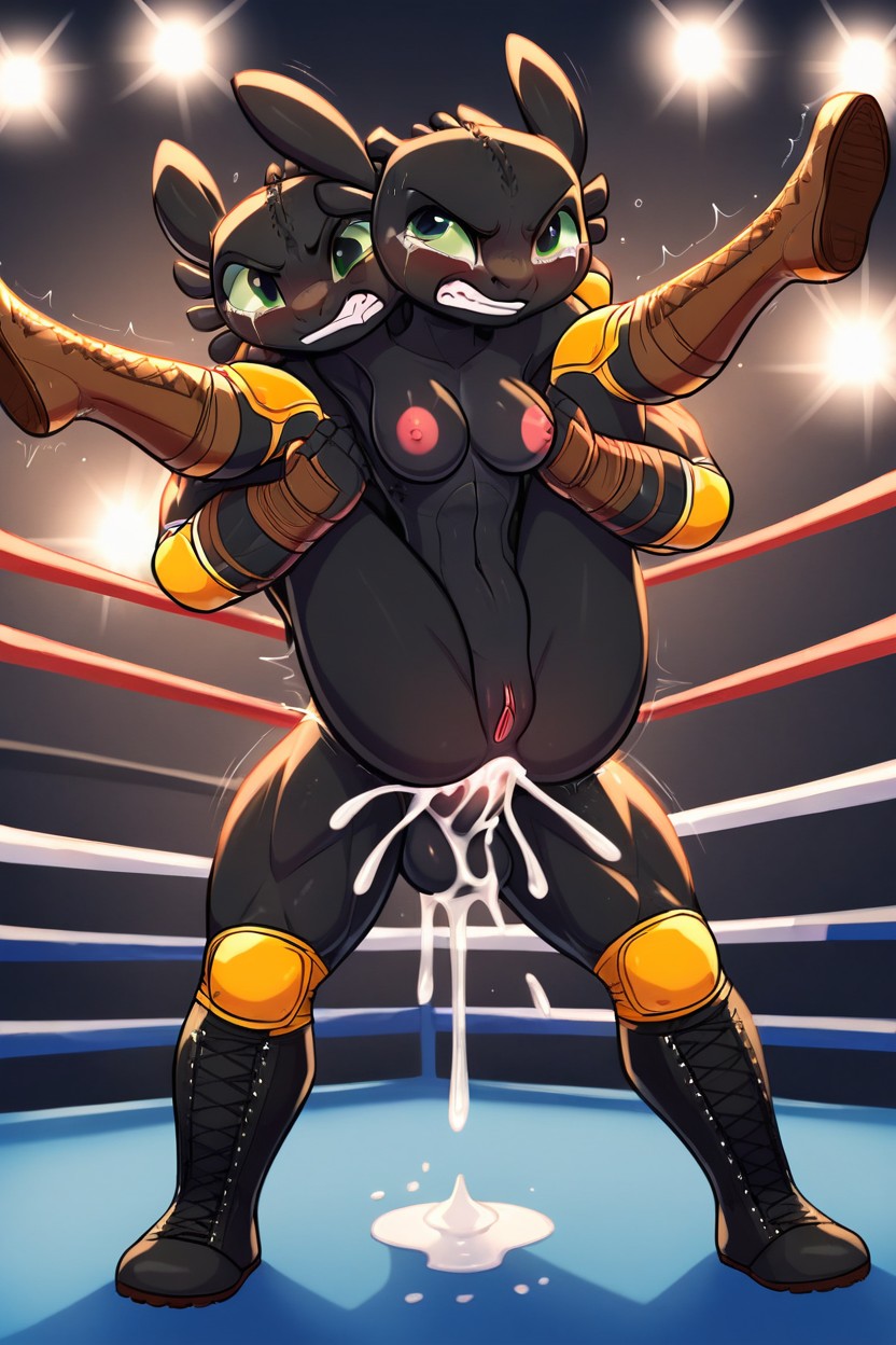 Night Fury, Female Night Furyaverage Height, Cum Overflow Furry AI Porn