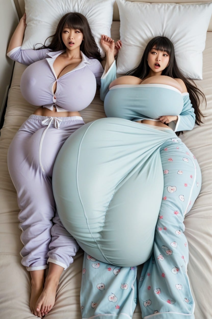 Skinny, Laying, Pyjamas Shemale AI Porn