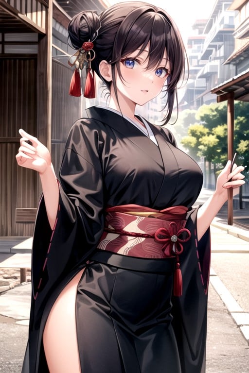 Unity K Wallpaper, Hair Bun, Kimono AI Porn